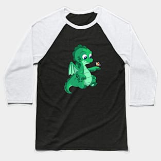 Green Cute Dinosaurs Cartoon Baseball T-Shirt